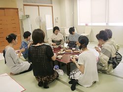 教室でのお茶タイム